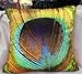 Fablegent XH6 Elegant Decorative Throw Pillow Cover - Peacock Feathers Design on Both Sides - Soft Velvet Fabric - Return Shipping Covered for Continental US Regions
