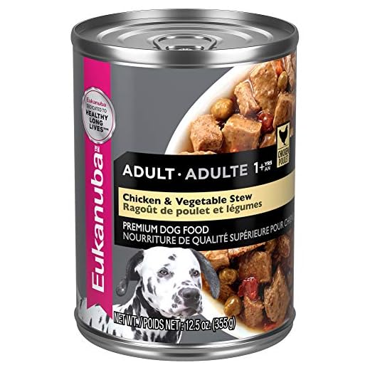 Eukanuba Adult Chicken & Vegetable Stew Wet Dog Food, 12.5 oz (Pack of 12)