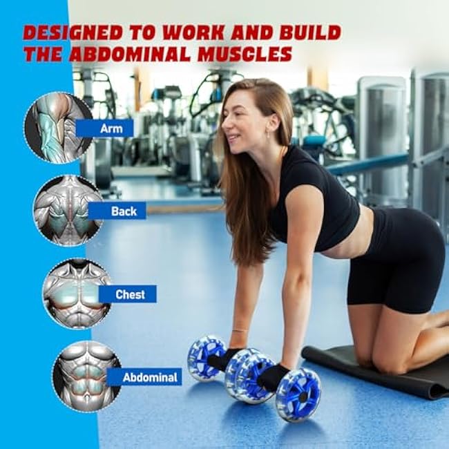 Household Appliances Exercise Abdominal Roller Workout Roller Abs Ab Fitness Roller Yellow Equipment Fitness Device Fitness Wheel Ab Wheel Dumbbel Ab