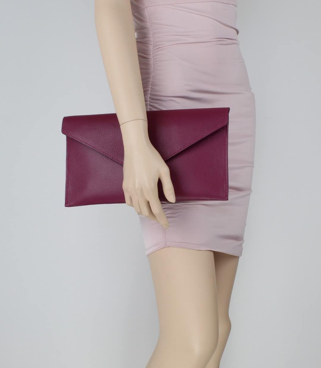 Girly HandBags Womens Italian Genuine Leather Envelope Clutch Bag