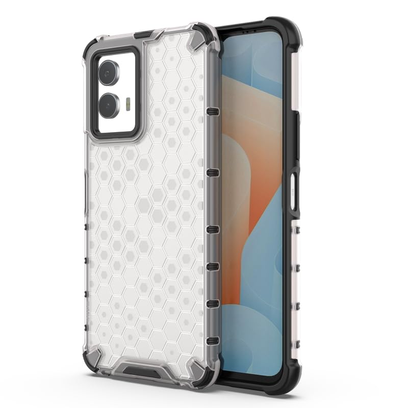 Image of Plastic Bumper Back Case Cover for Vivo Y55 5G / Y75 5G (Transparent)