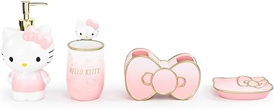 Amazon.com: Jay Franco Hello Kitty Bathroom Accessories - 2 Piece Pink ...