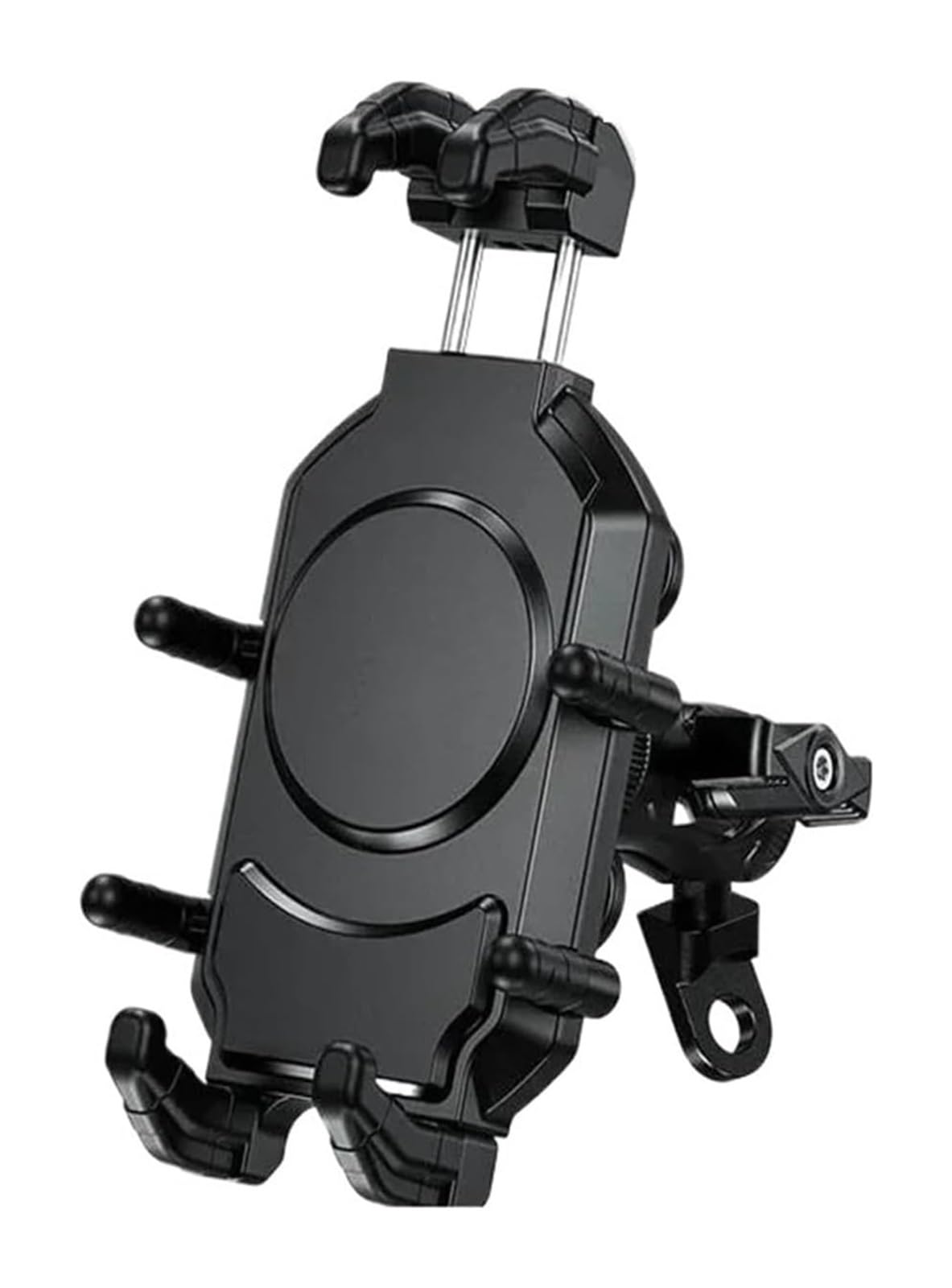 Manillar USB para Motocicleta para 5.4-7.2'' Motocicleta Teléfono Soporte GPS Navegación con Vibración Amortiguador Alta Velocidad Seguro Bloqueo Manillar(Rearview Mirror)