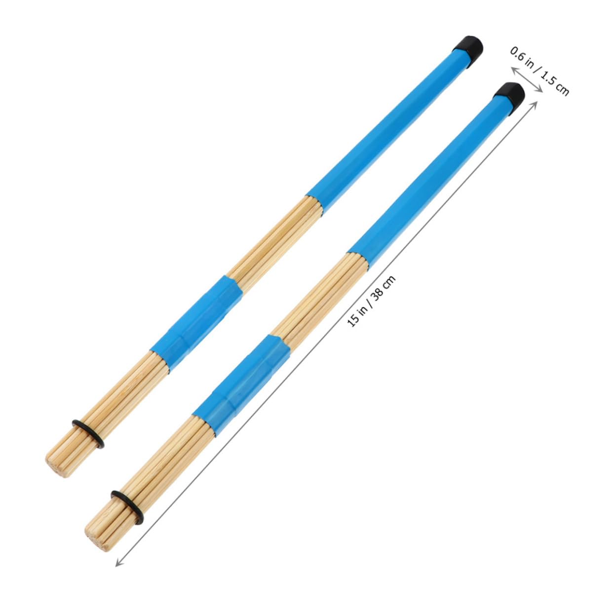 ibasenice Cepillos y Batería para Diseño Simple Pares Ligeros Cómodos Bambú 3 Estilo Único de Instrumento de Percusión