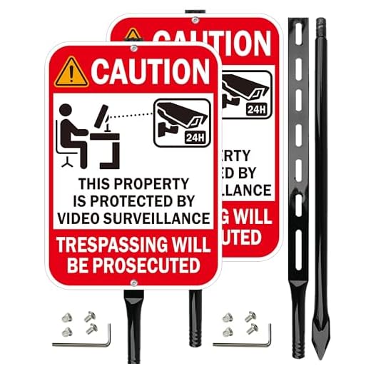 Durable Video Surveillance Sign Duo
