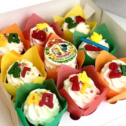 Image of 150 Pieces Tulip Cupcake Muffin Liners Paper Baking Cups Greaseproof Cupcake Wrappers for Birthday Wedding Party Baby Showers Catering Restaurants(Red /Green /Yellow)