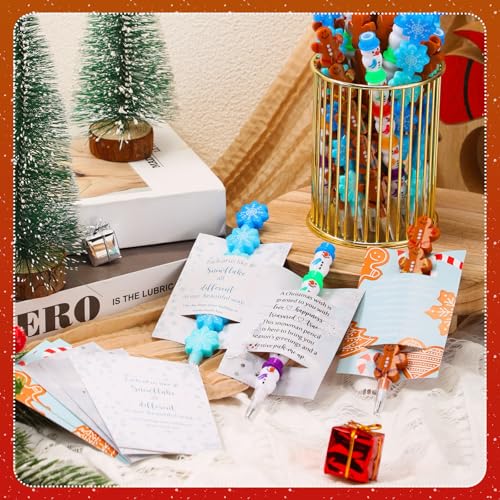 Set 60 lápices navideños apilables con tarjetas miniatura 4