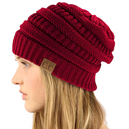 Image of Hatsandscarf CC Exclusives Solid Color Beanie Tail Hat for Adult (MB-20A)