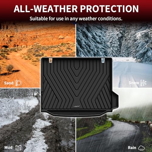Image of LASFIT Cargo Mats for BMW X3 Gas 2018-2024 30i /M /M40i /M | Without Spare Tire, Not Fit X3 30e or Luggage Compartment Package, All Weather TPE Custom Fit Trunk Liner, Black