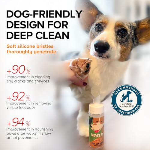 HOELAF Clean Paws, Limpador De Patas De Cachorro, Limpador De Espuma Sem Enxágue, Hidratante E Desod