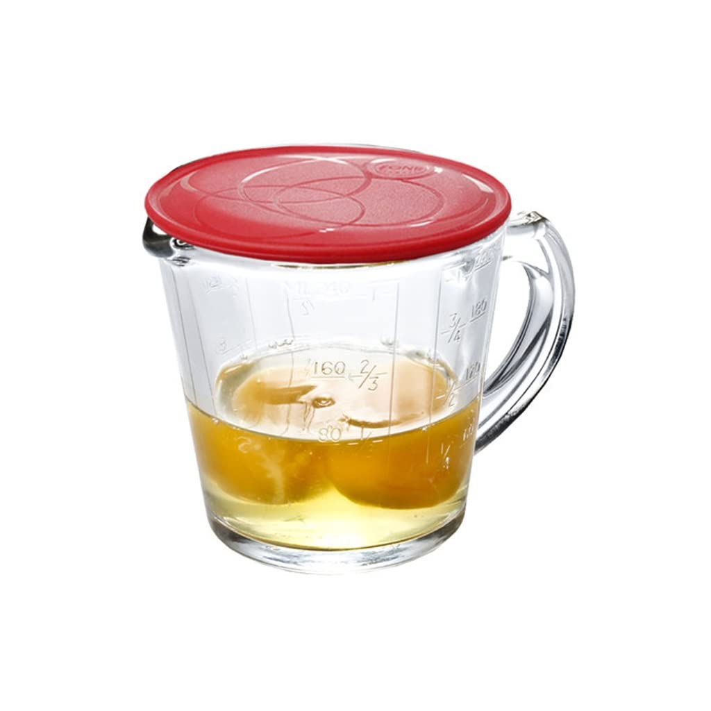 Tasse à mesurer en verre trempé avec échelle graduée pour lait et petit-déjeuner