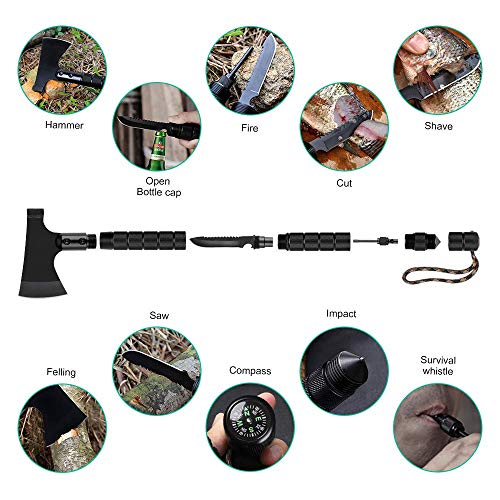 LIANTRAL Camping Axe, Folding Survival Hatchet Axe Tactical Axe for Outdoor - Image 3