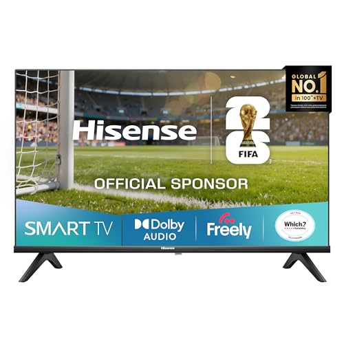 Hisense 32' 32E4QTUK HD LED TV with Freely - Direct Lit LED, Dolby Audio, Natural Colour Enhancer, Games Mode, Sports Mode with Freely, Disney +, YouTube, Netflix