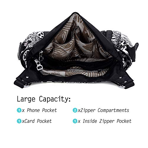 Image of Angel Kiss Large Purses and Handbags for Women Washed Faux Leather Crossbody Hobo Satchel Shoulder Handbag Tote Purse