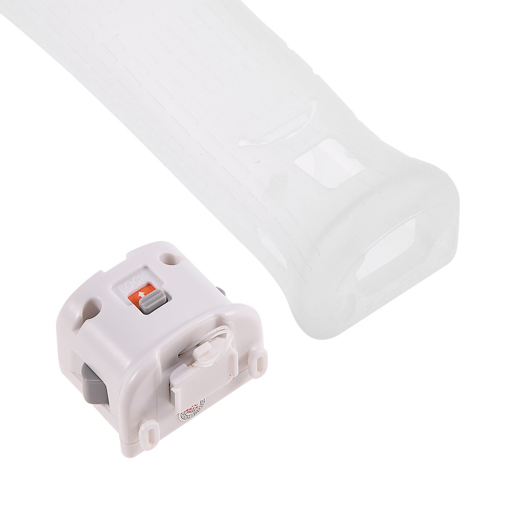 VBESTLIFE Motion Plus Adaptateur de capteur MotionPlus + étui en Silicone pour télécommande pour (Blanc)