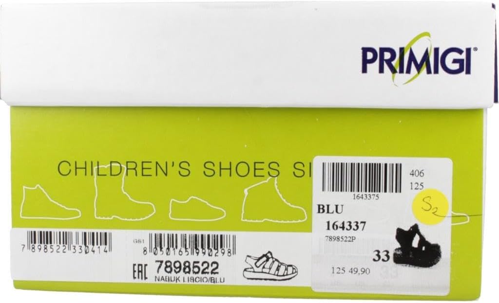 Primigi PPM Fisherman Sandal Navy - Closed Toe, Suede Insole, Non-Slip, Lightweight Kids' Shoe