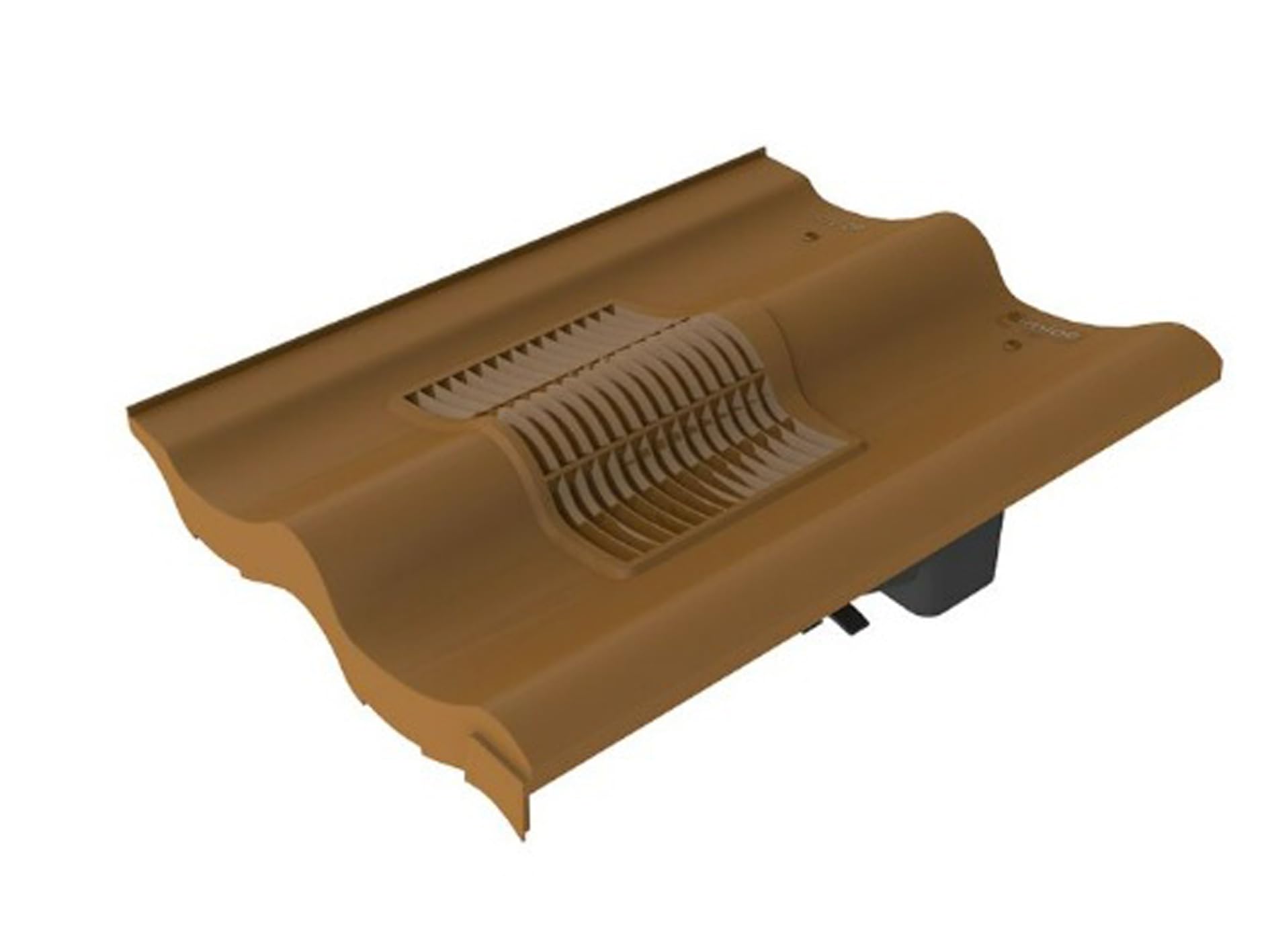 Timloc Brown Double Pantile Roof Tile Vent Rtv-Dpbr Roofing Slate Ventilation (Brown)