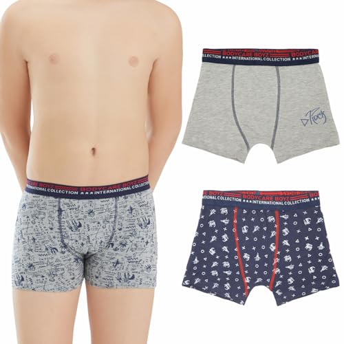 Image of BODYCARE Boys Cotton Solid Trunks Pack of 2 | Soft & Breathable Innerwear | Comfortable Elastic Waistband | Kids Underwear | Skin-Friendly Fabric