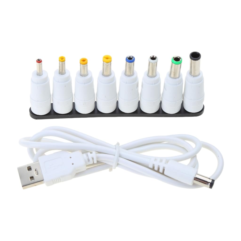 Tsophreniq USB Boosts USB to DC5.5mm 9V 12V Converter Cable 5V to DC9V 12V 5.5x2.1mm 8 Connecters Power Converter