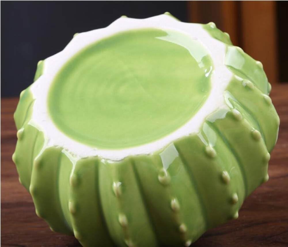 Posacenere In Ceramica A Forma Di Cactus - Con Coperchio Antivento, Per Interni Ed Esterni