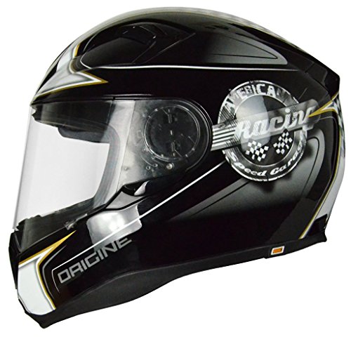 Origine Helmets Casco Moto, Nero, Taglia L