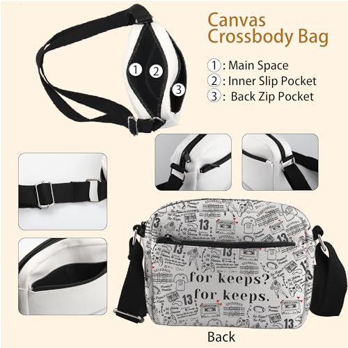 WCGXKO Romance Book Inspired Crossbody Bag Tommen College Gift Bookish Gift Tommen Series Gift3