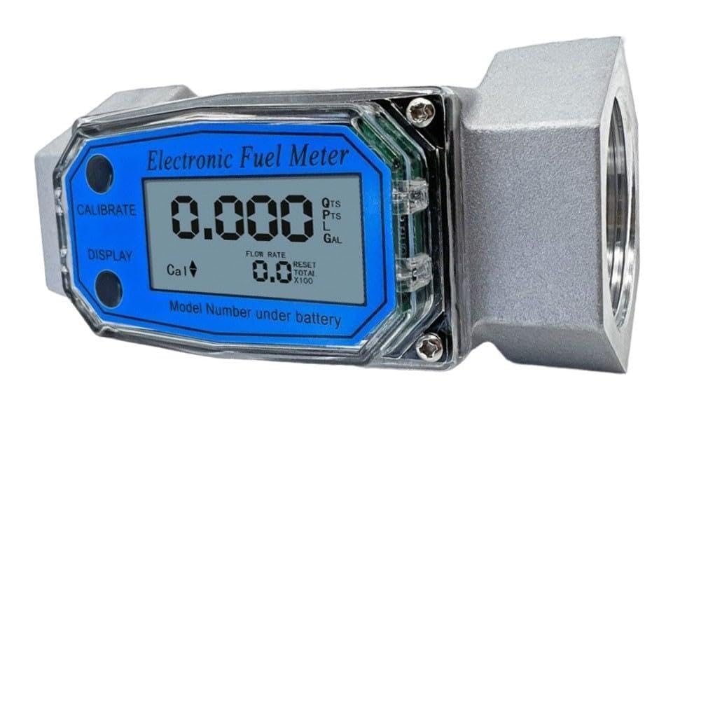 Medidor de flujo de turbina de 2.5 pulgadas con pantalla digital para agua de queroseno diésel, precisión del 1%, 80-1000 l/min, aleación de aluminio para monitor de líquido de combustible