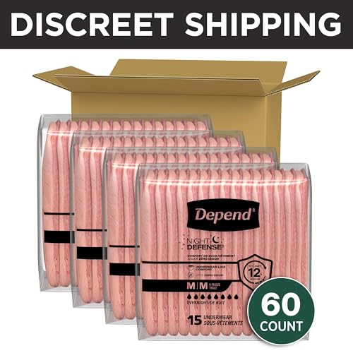 Image of Depend Night Defense Adult Diapers for Women, Medium, 60 Count