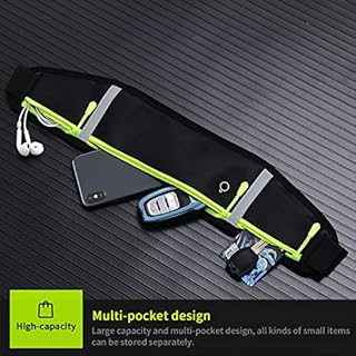 GORWRICH Running Belt with Waterproof Adjustable Elastic Strap, Sweatproof waistpacks with Large Capacity, Perfect for Running and Outdoor Activities