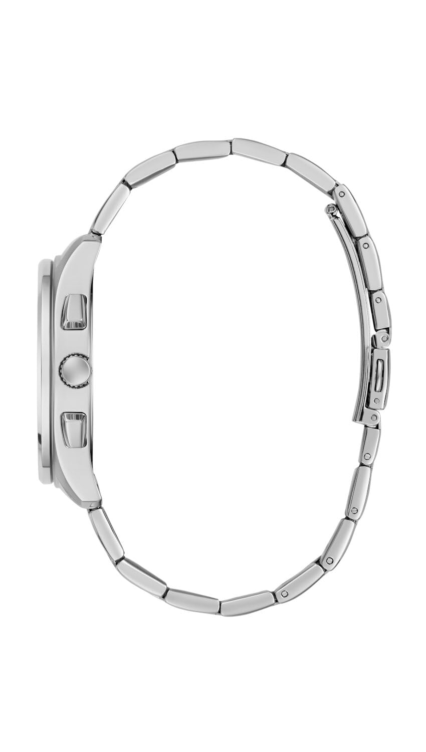 Guess Palmer GW1048G1 - Reloj de Pulsera analógico para Hombre, Cuarzo, Acero Inoxidable, 40 mm, Correa de Acero Inoxidable, Plata, 5 Bares, Color de la Esfera: Negro