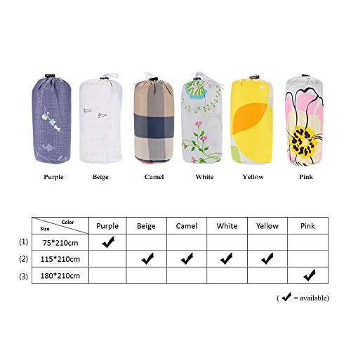 DECDEAL Mochila Viagens ao ar livre saco de dormir forro leve e compacto tecido de algodão saco de d