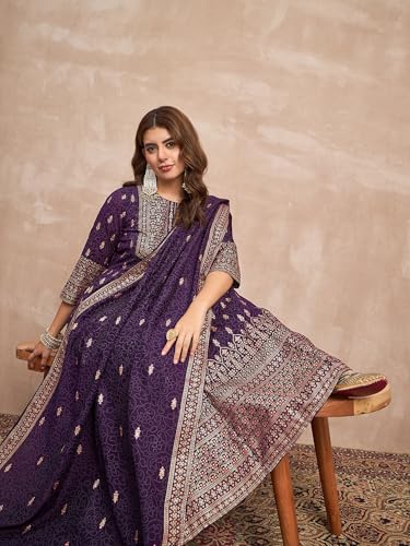 Kurta violet Varanga taille M ensemble de mi-saison aux finitions premium