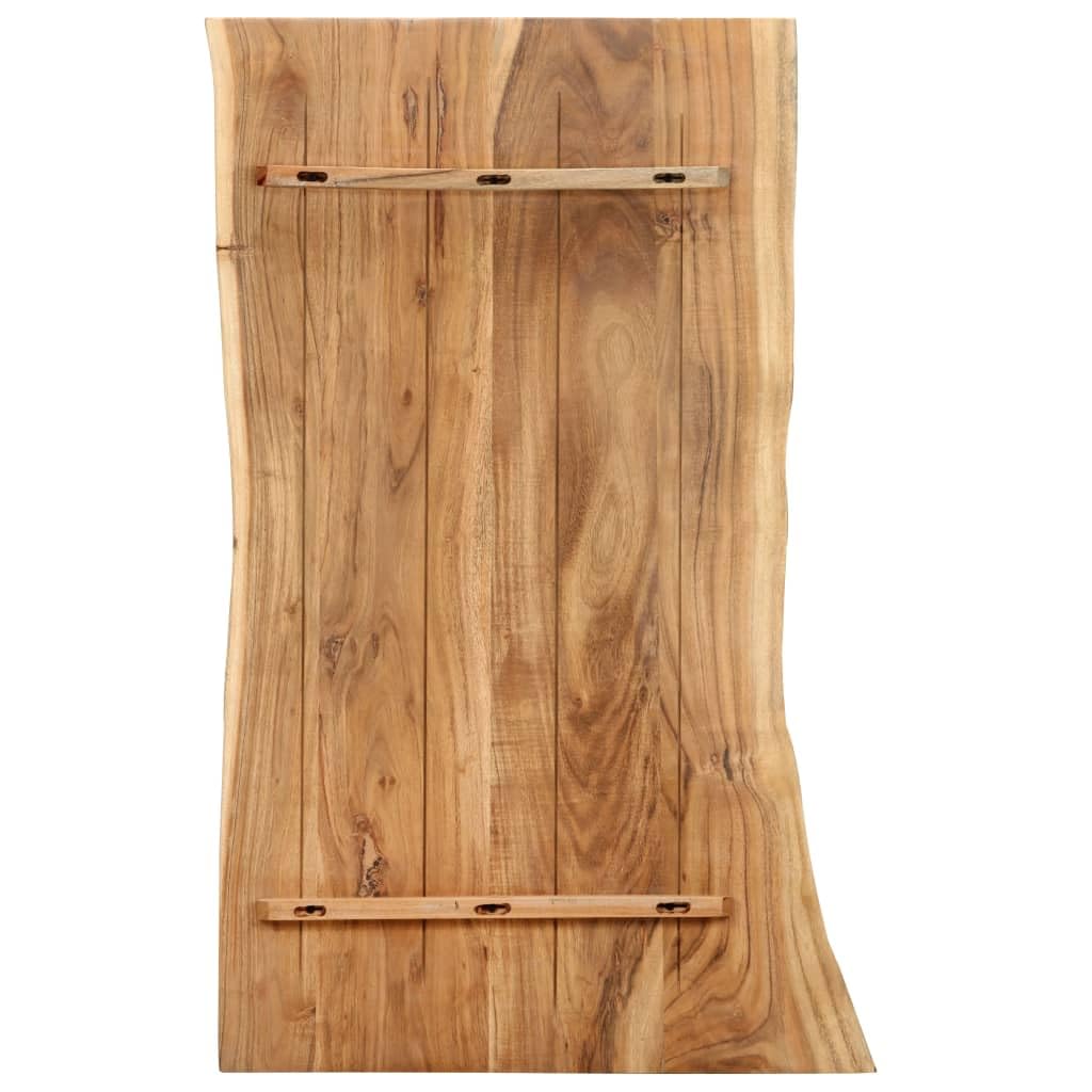vidaXL Massivholz Tischplatte Baumkante Massivholzplatte Akazie 100x(50-60) x2,5cm