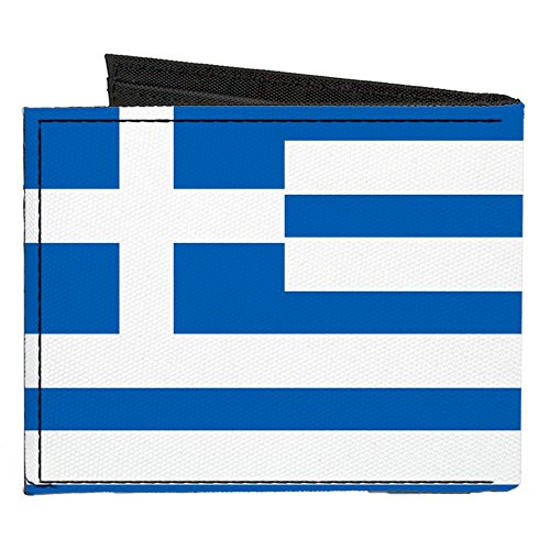 Buckle-Down Canvas Bi-fold Wallet-Greece Flag2