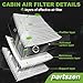 partszen CA9711 Engine and Cabin Air Filter Fit for Volkswagen Beetle Jetta Passat Golf Tiguan 2006-2022 for Audi A3 Q3 TT TTS 2009-2018 (only for 2.0L) Replace CF1126 C35586