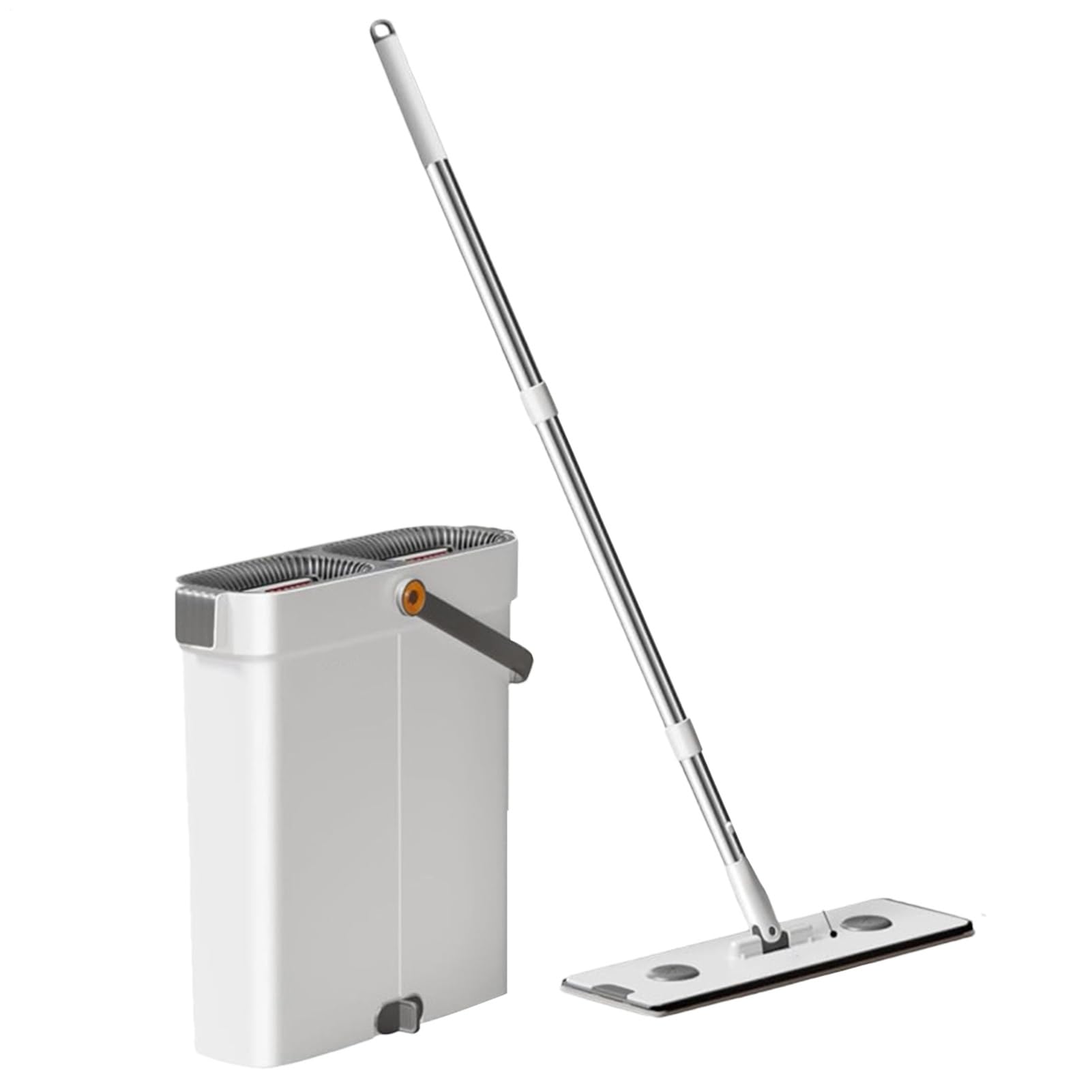 Mopp-Eimer Mit Presse, Flachmopp Eimer - Verstellbare, Drehbare Mikrofaser-Mopps Für Die Bodenreinigungungung,Bodenreinigungssystem, NASS-Trocken-Mopp-Eimer-Reinigungssystem Für Bodenwandfenster