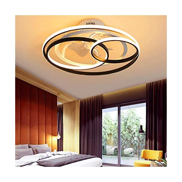 Ceiling Fan with Lighting LED Ceiling Lights Dimmable Remote Control Creative Soft Fan Bedroom Ceiling Lamp Modern Invisible Fan Ceiling Light Living Room Nursery Dining Room - Image 4