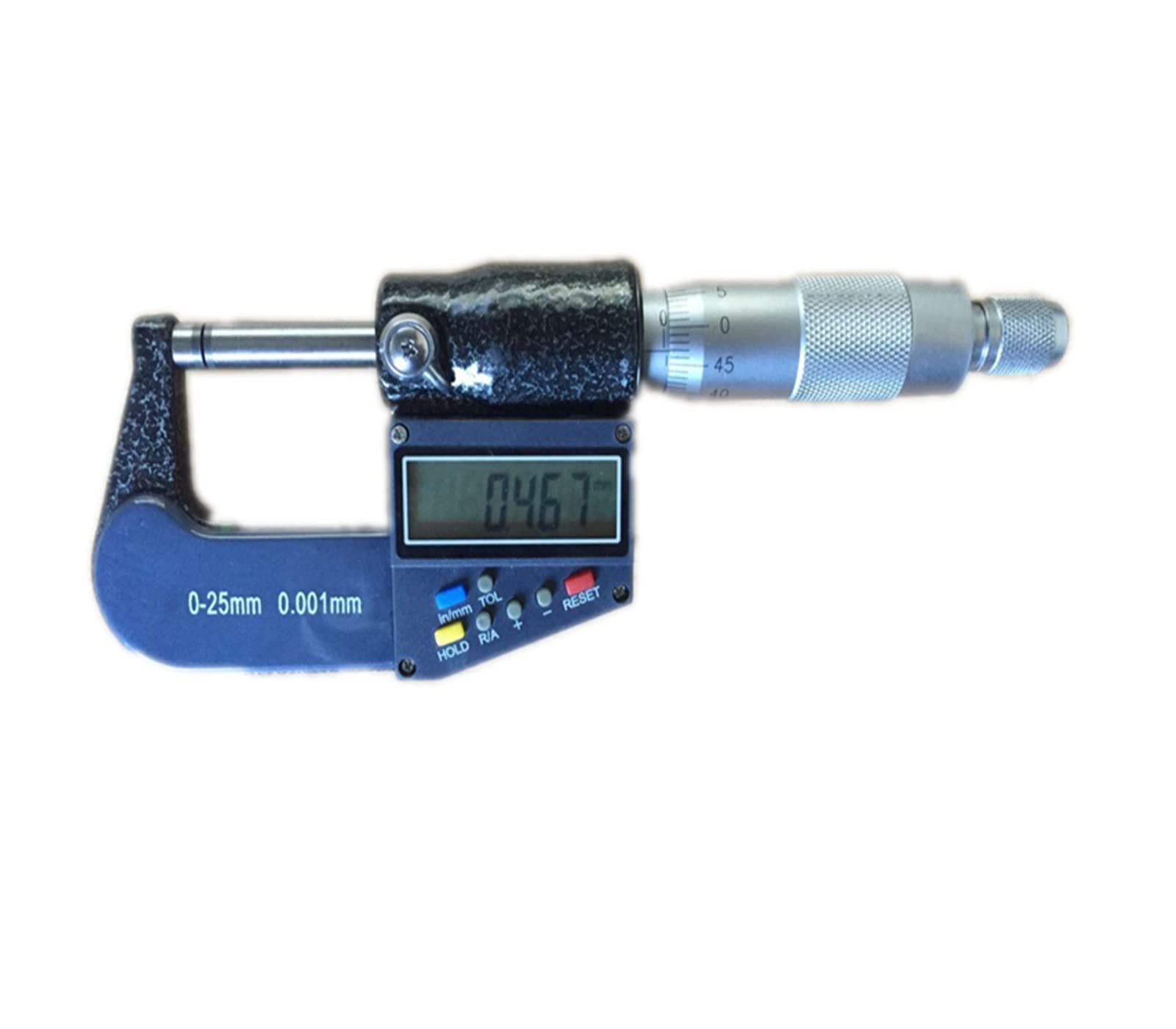 Mikrometer, 0,001 mm elektronisches Mikrometer 0-25 digitaler Außenmikrometer Mikrometer-Bremssattel Messmesser Carbidspitze mit Datenausgang