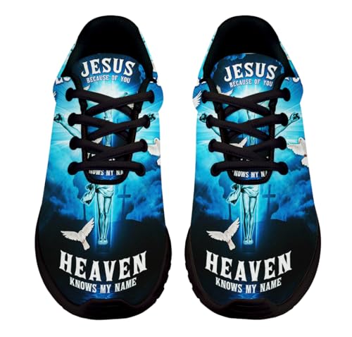 Jesus Because of You Heaven Knows My Name Shoes for Women Men Trail Running Casual Fashion Sneakers Slip-on Tennis Shoes2