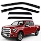 Lightronic WV94975 Außenmontage Seitenfenster-Deflektor & Visier, Dark Smoke, 4-teiliges Set, passend für Ford F-150, 2017-2024 F-150 Raptor & F-250/F-350 Super Duty, 2022-2024 F-150 Lightning