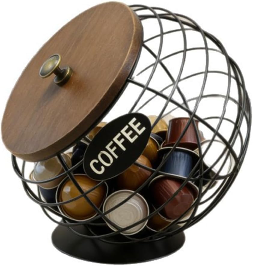 Contemporary Coffee Storage Unit Designed With Ball Shape For Easy Access To Coffee Items And Jars