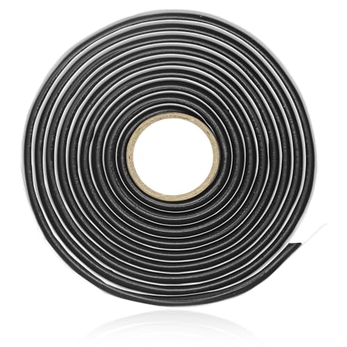 Butylrundschnur Butylband Schwarz 8mm x 4m Butyl Klebeband Butylschnur Butyl Dichtband Selbstklebend für Auto-LKW-Scheinwerfer Fenstertür Windschutzscheibe