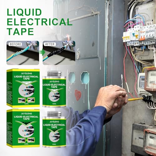 Image of 4.2oz (125ml) Liquid Electrical Tape, Waterproof & High Temperature Resistant, Fast-Drying Liquid Insulation Glue for Electronics, Wires & Electrical Equipment (White)