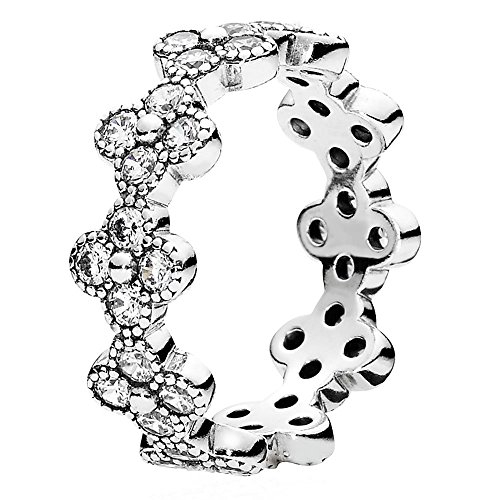 Anillo Pandora plata circon antialérgico que no mancha la piel ni pierde el brillo