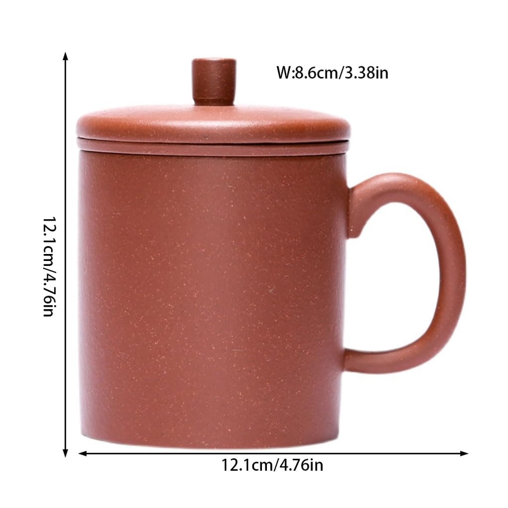 Tasse à thé Service à thé ménager 380 ML, Tasse de Sable Violet Faite à la Main avec Filtre à Doublure, Tasse d'infusion de thé Tasses à thé réutilisables