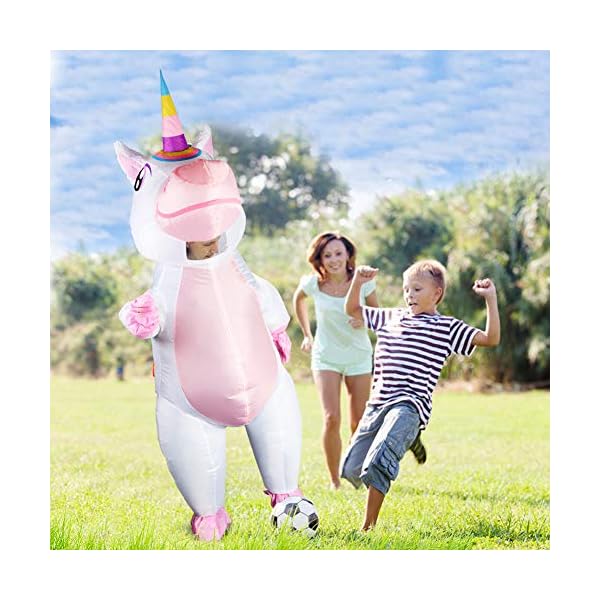 Ourwarm unicorn inflatable costume for adult, funny halloween costume blow up unicorn costume for man and women halloween cosplay supplies - image 7