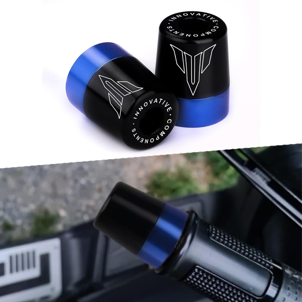 Super Vici Motorcycle Bar Ends Fit for YA.MAHA MT07 MT09 MT03 MT10 MT25 MT125 2022 2023 2024 All Year | mt07 mt09 mt10 mt03 Handlebar Grips Plug Caps