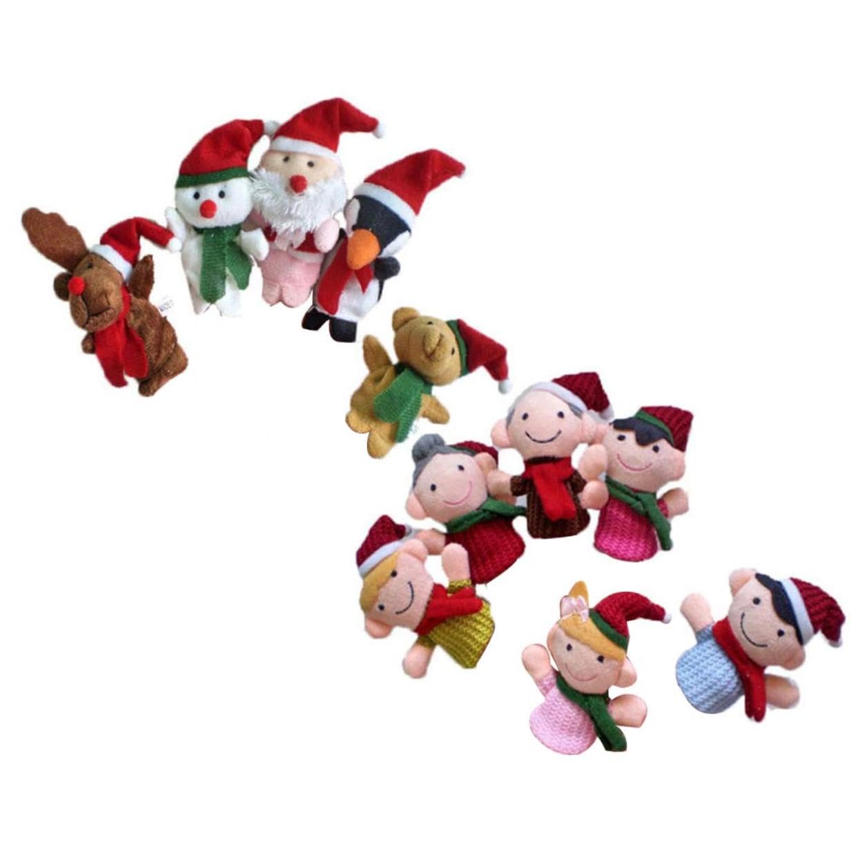 Toyvian 33 Piezas Muñeca De Dedo De Dibujos Animados Marionetas De Dedo para Niños Muñeca De Dedo para Niños Juguete De Animales Munecas Muñecos Bonecas Navidad Marioneta De Dedo