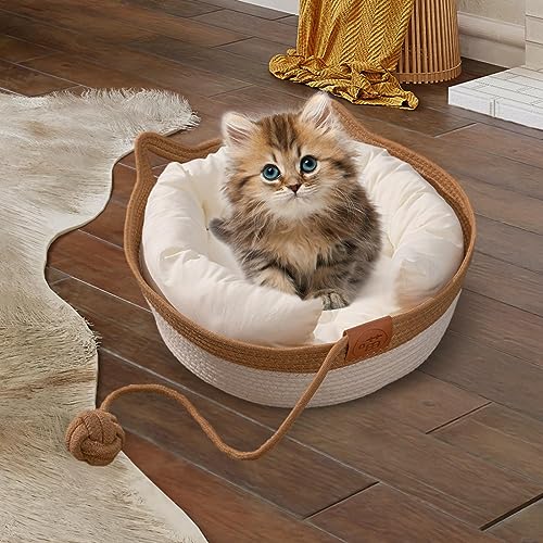 Gralara Cesta de cama para gato, casa para dormir, arranhador para gatos grandes, gatinhos, cachorri