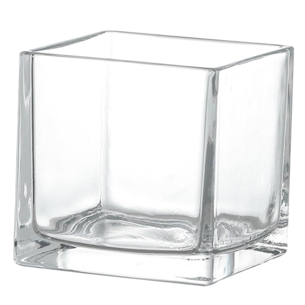 Holibanna Jarrón Hidropónico Cuadrado de Vidrio Florero Decorativo Transparente Jarrón de Vidrio para Interiores para Escritorio Centro de Mesa para Decoración